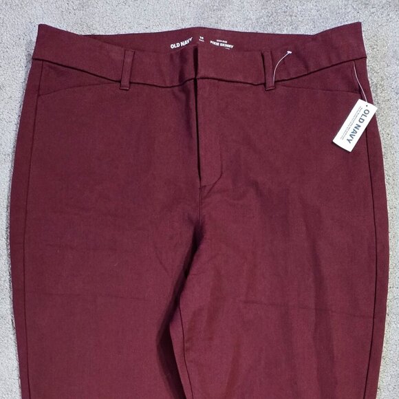 Old Navy NWT High Rise Pixie Skinny Burgundy Pant Capsule 629563 TALL LONG - Picture 3 of 8